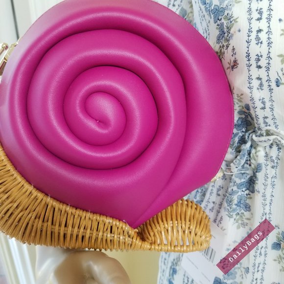 KATE SPADE SNAIL ENCHANTED PINK CROSSBODY BAG - Picture 4 of 13